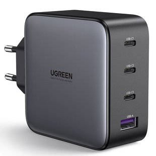 ​Швидкий зарядний пристрій Ugreen GaN Fast Charger 100W 3 Type-C + USB Type A PD 3.0 QC4.0 40747 black