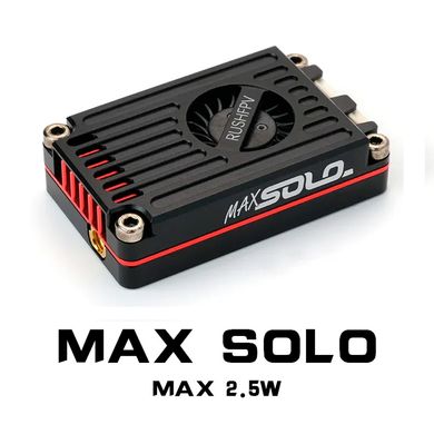 Відео передавач RushFPV Max Solo 5,8 ГГц 2500 mW 48CH Чорний, Черный